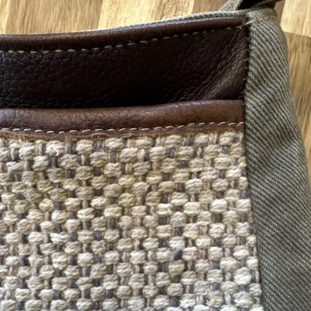 Myra Canvas‎ Leather Crossbody Woven Pockets Boho Natural Festival
